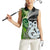 New Zealand Koru Natural Women Sleeveless Polo Shirt Manaia and Silver Fern Maori Pattern