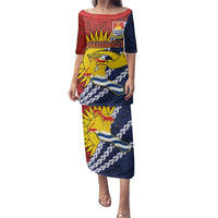 Kiribati Independence Day Family Matching Puletasi and Hawaiian Shirt Polynesian and Melanesian Art Tattoo