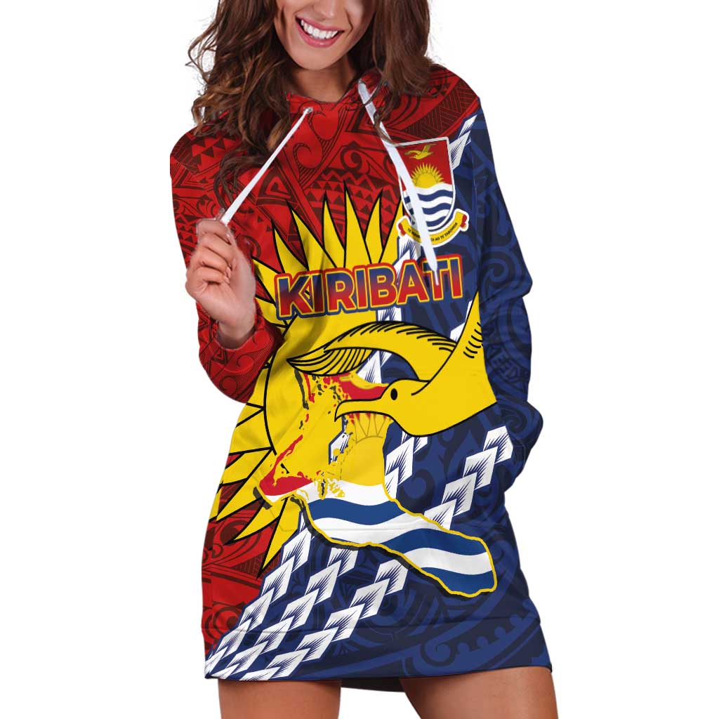 Kiribati Independence Day Hoodie Dress Polynesian and Melanesian Art Tattoo