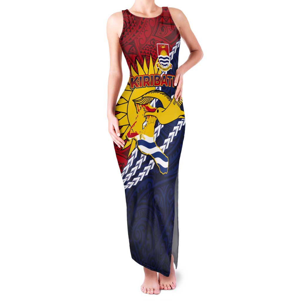 Kiribati Independence Day Tank Maxi Dress Polynesian and Melanesian Art Tattoo