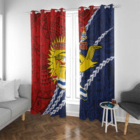 Kiribati Independence Day Window Curtain Polynesian and Melanesian Art Tattoo