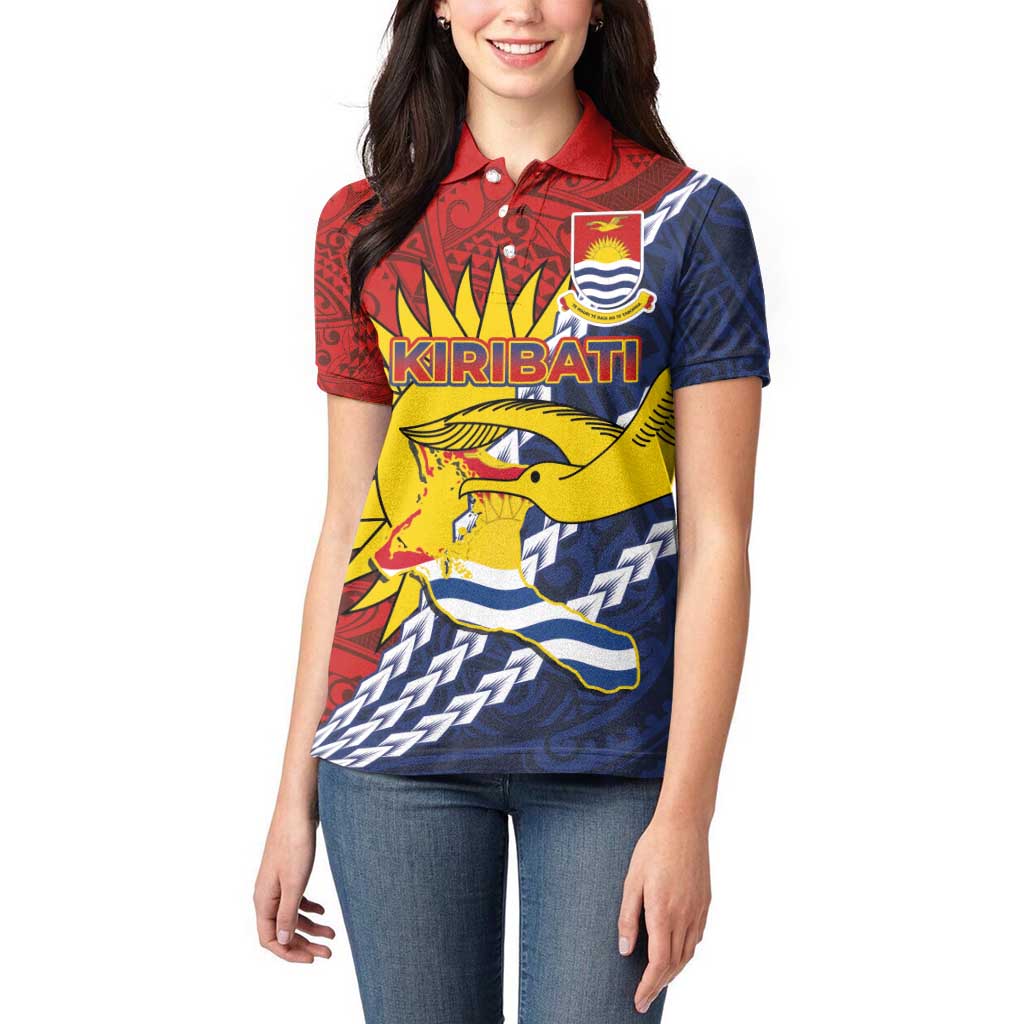 Kiribati Independence Day Women Polo Shirt Polynesian and Melanesian Art Tattoo