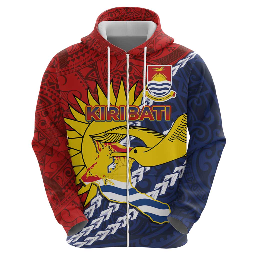 Kiribati Independence Day Zip Hoodie Polynesian and Melanesian Art Tattoo