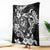 Guam Dolphins Tribal Tattoo Blanket Polynesian Art and Tropical Flower Grayscale
