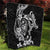 Guam Dolphins Tribal Tattoo Quilt Polynesian Art and Tropical Flower Grayscale