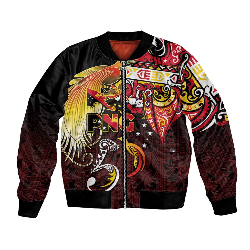 Papua New Guinea 2025 Bomber Jacket 50th Independence Day Anniversary LT03 Unisex Red - Polynesian Pride