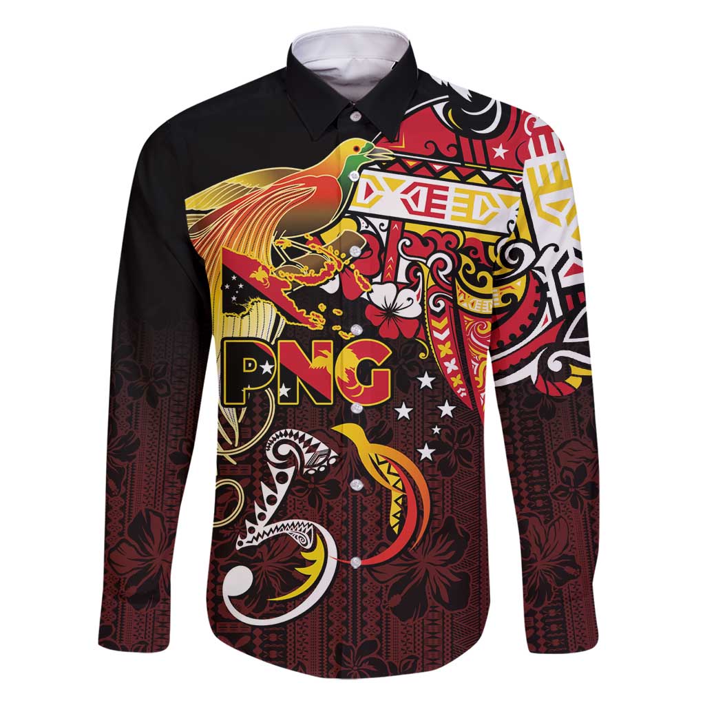 Papua New Guinea 2025 Family Matching Long Sleeve Bodycon Dress and Hawaiian Shirt 50th Independence Day Anniversary