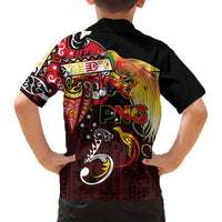 Papua New Guinea 2025 Family Matching Off The Shoulder Long Sleeve Dress and Hawaiian Shirt 50th Independence Day Anniversary