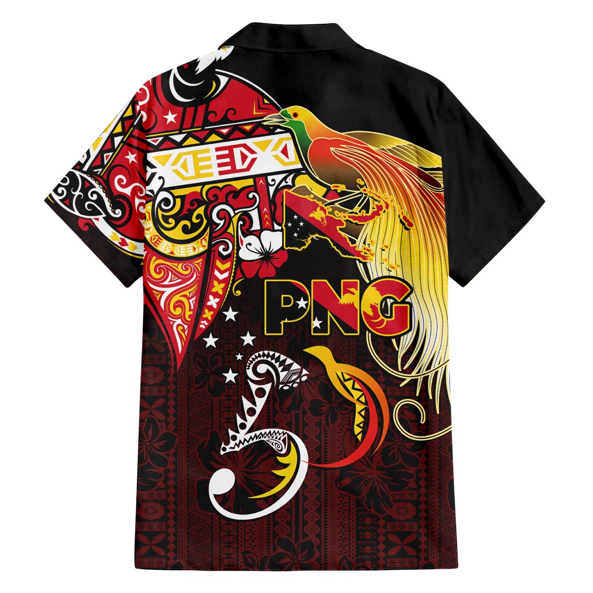 Papua New Guinea 2025 Family Matching Off The Shoulder Long Sleeve Dress and Hawaiian Shirt 50th Independence Day Anniversary