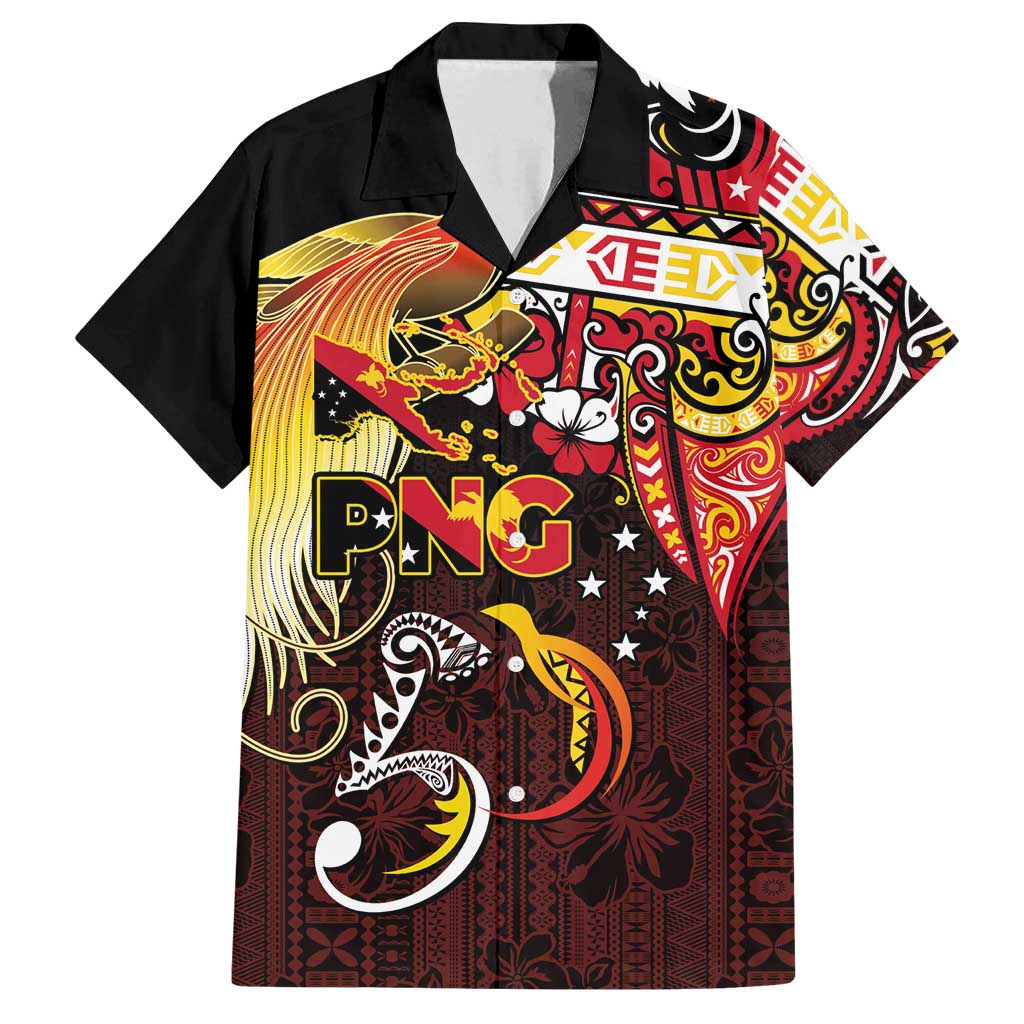 Papua New Guinea 2025 Family Matching Off Shoulder Short Dress and Hawaiian Shirt 50th Independence Day Anniversary