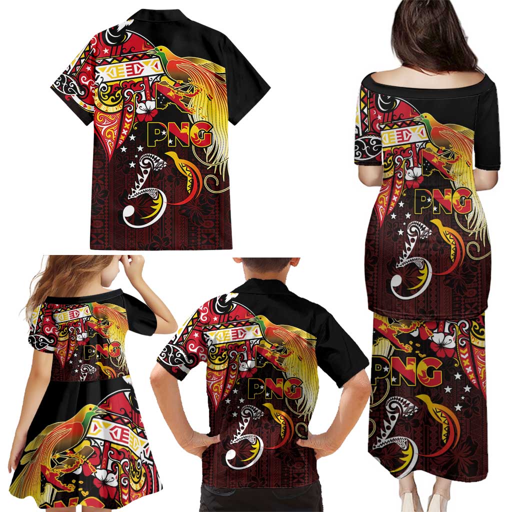 Papua New Guinea 2025 Family Matching Puletasi and Hawaiian Shirt 50th Independence Day Anniversary