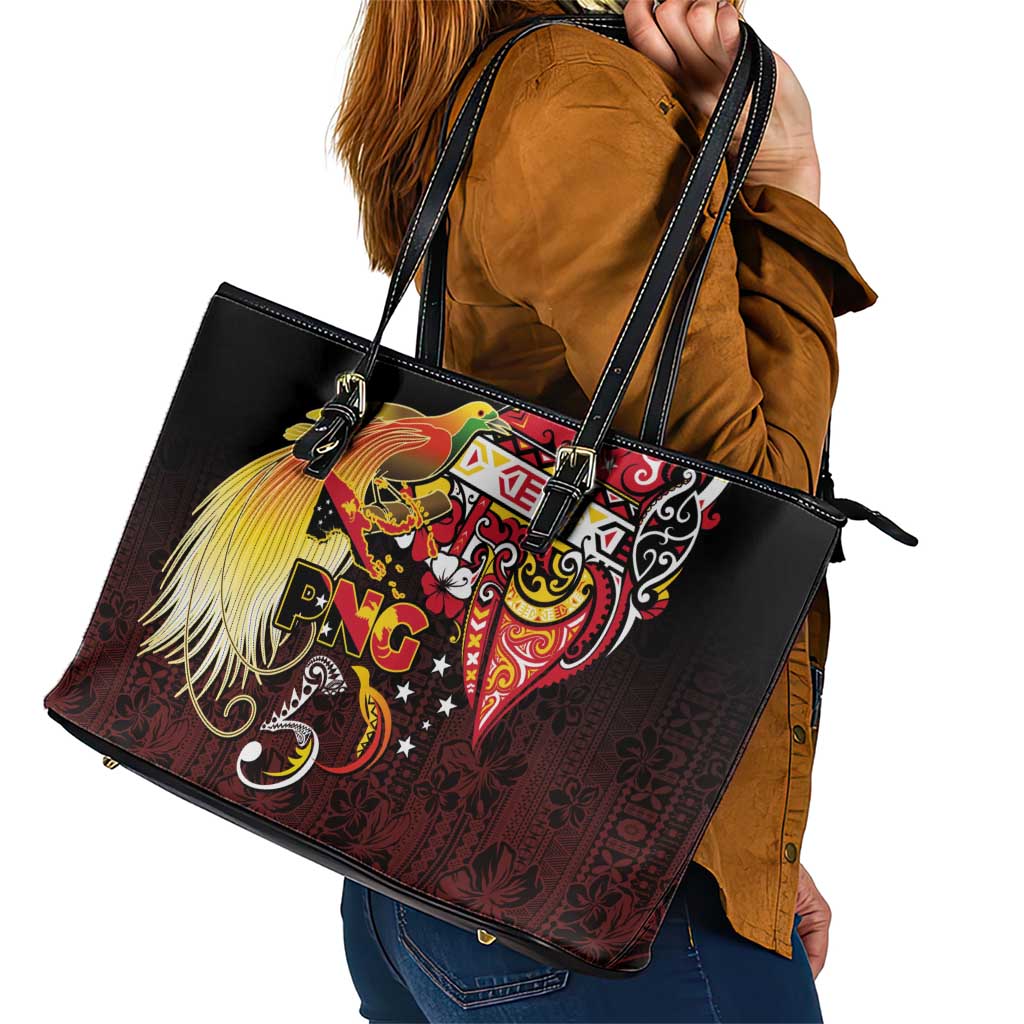 Papua New Guinea 2025 Leather Tote Bag 50th Independence Day Anniversary