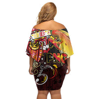Papua New Guinea 2025 Off Shoulder Short Dress 50th Independence Day Anniversary