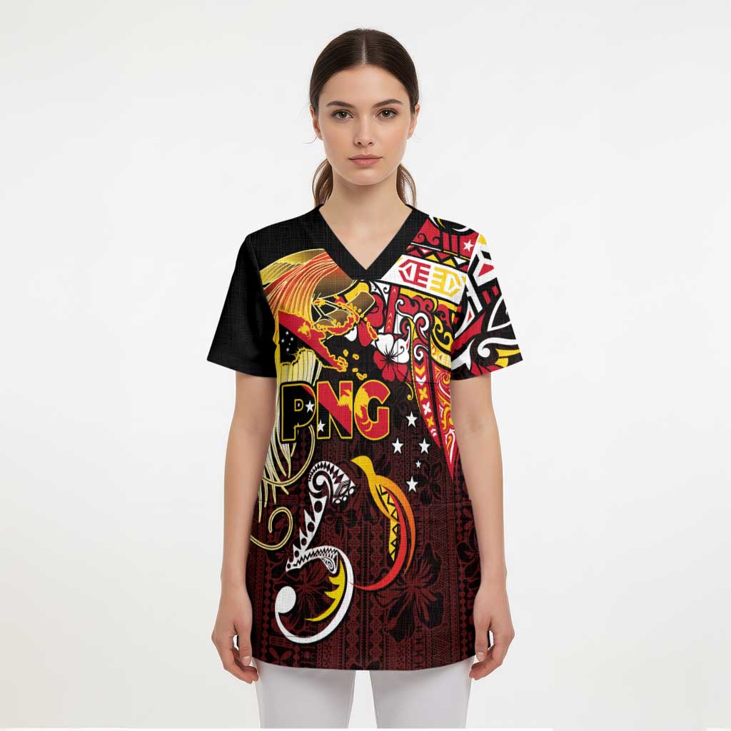 Papua New Guinea 2025 Scrub Top 50th Independence Day Anniversary - Polynesian Pride