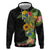Hawaiian Tropical Plants and Chameleon Hoodie Polynesian Art Colorful - Polynesian Pride