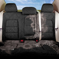 Hawaiian Tropical Plants and Chameleon Back Car Seat Cover Polynesian Art Grayscale - Polynesian Pride