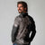 Hawaiian Tropical Plants and Chameleon Long Sleeve Polo Shirt Polynesian Art Grayscale - Polynesian Pride