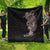 Hawaiian Tropical Plants and Chameleon Quilt Polynesian Art Grayscale - Polynesian Pride