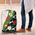 Hawaiian Tropical Flowers and Leaves Luggage Cover on Leopard Pattern Half Style White-Black Version - Polynesian Pride