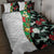 Hawaiian Tropical Flowers and Leaves Quilt Bed Set on Leopard Pattern Half Style White-Black Version - Polynesian Pride