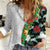 Hawaiian Tropical Flowers and Leaves Women Casual Shirt on Leopard Pattern Half Style White-Black Version - Polynesian Pride