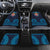 Fiji Coat of Arms Traditional Dashiki Car Mats Tapa Art and Palm Leaves Pattern Dark Navy Color - Polynesian Pride