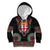 Fiji Coat of Arms Traditional Dashiki Kid Hoodie Tapa Art and Palm Leaves Pattern Black Color - Polynesian Pride