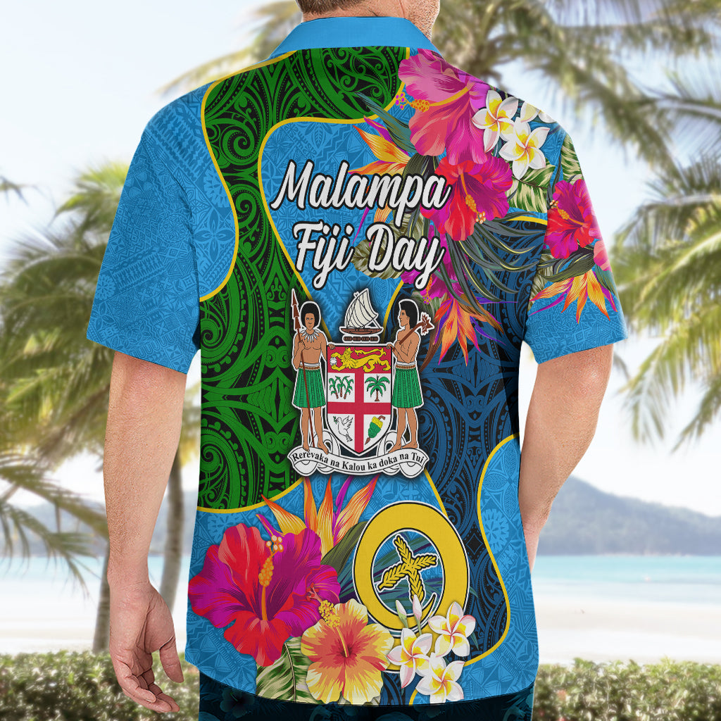 Malampa Fiji Day Hawaiian Shirt Tropical Plants Mix Polynesian and Tapa Pattern LT03 - Polynesian Pride