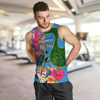Malampa Fiji Day Men Tank Top Tropical Plants Mix Polynesian and Tapa Pattern LT03 - Polynesian Pride