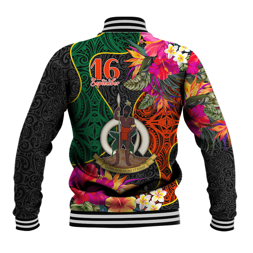 Penama Day Baseball Jacket 16th September Polynesian Pattern with Pacific Flower LT03 - Polynesian Pride