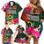 Penama Day Family Matching Off Shoulder Short Dress and Hawaiian Shirt 16th September Polynesian Pattern with Pacific Flower LT03 - Polynesian Pride