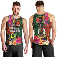 Penama Day Men Tank Top 16th September Polynesian Pattern with Pacific Flower LT03 - Polynesian Pride