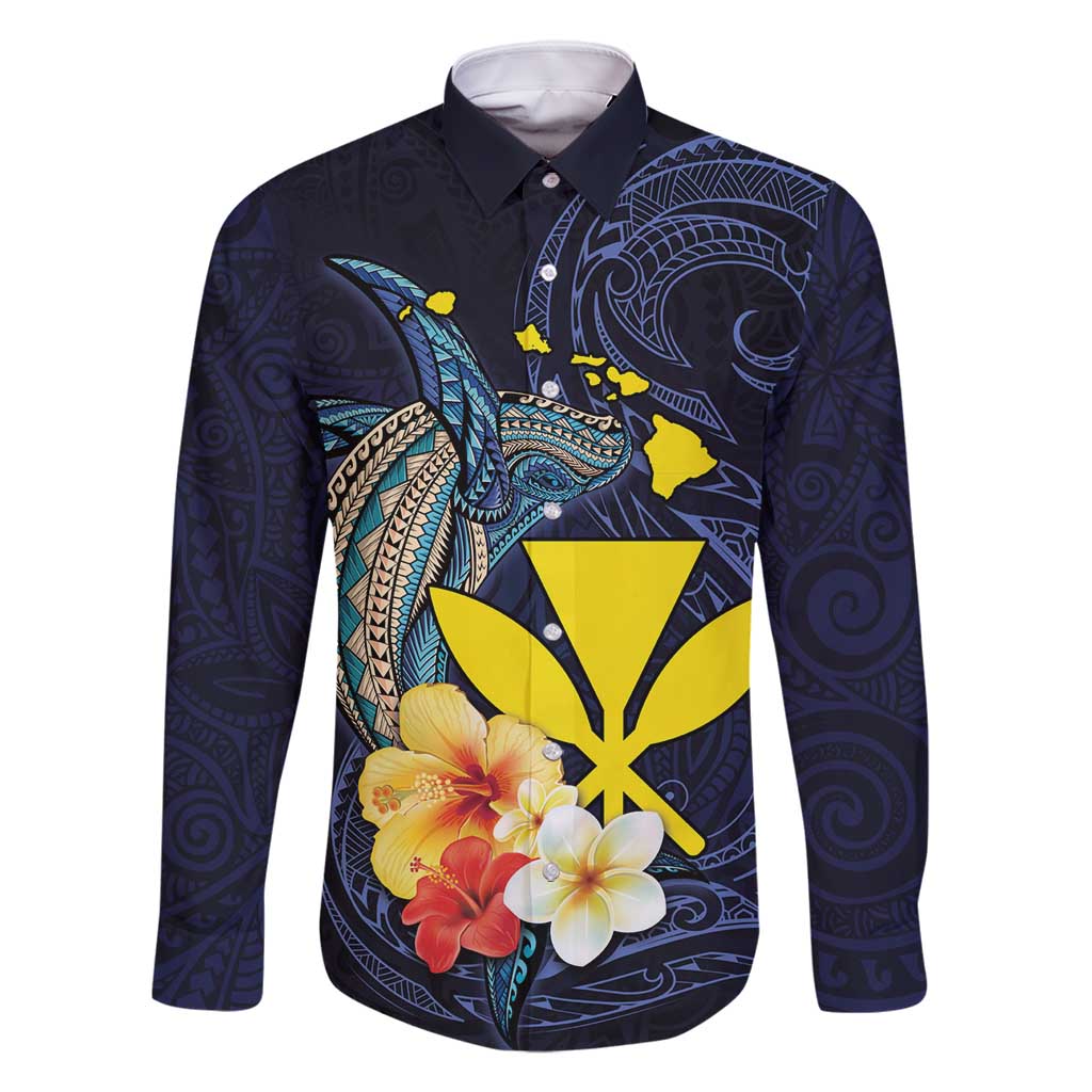 Hawaiian Whale and Kanaka Maoli Symbol Family Matching Summer Maxi Dress and Hawaiian Shirt Hibiscus with Hawaii Map and Polynesian Tattoo Deep Sea Color