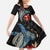 Hawaiian Whale and Volcanic Eruption Family Matching Summer Maxi Dress and Hawaiian Shirt Hibiscus and Kakau Pattern