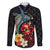 Hawaiian Whale and Volcanic Eruption Family Matching Summer Maxi Dress and Hawaiian Shirt Hibiscus and Kakau Pattern