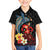 Hawaiian Whale and Volcanic Eruption Kid Hawaiian Shirt Hibiscus and Kakau Pattern