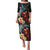 Hawaiian Whale and Volcanic Eruption Puletasi Hibiscus and Kakau Pattern