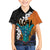 Hawaiian Halloween Family Matching Summer Maxi Dress and Hawaiian Shirt Horror Shaka Hand with Plumeria and Polynesian Tattoo Autumn Color