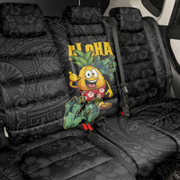 Hawaiian Halloween Back Car Seat Cover Aloha Pinapple with Mysterious Hands and Polynesian Tribal Tattoo LT03 - Polynesian Pride
