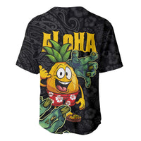 Hawaiian Halloween Baseball Jersey Aloha Pinapple with Mysterious Hands and Polynesian Tribal Tattoo LT03 - Polynesian Pride