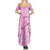 Hawaii Kauai Island Family Matching Summer Maxi Dress and Hawaiian Shirt Hibiscus Pattern Seamless Tribal Simple Pink LT03 - Polynesian Pride