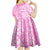 Custom Hawaii Kauai Island Kid Short Sleeve Dress Hibiscus Pattern Seamless Tribal Simple Pink LT03 - Polynesian Pride