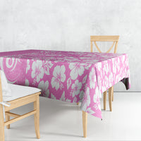 Custom Hawaii Kauai Island Tablecloth Hibiscus Pattern Seamless Tribal Simple Pink LT03 - Polynesian Pride