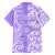 Hawaii Kauai Island Family Matching Tank Maxi Dress and Hawaiian Shirt Hibiscus Pattern Seamless Tribal Simple Purple LT03 - Polynesian Pride