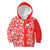 Hawaii Kauai Island Kid Hoodie Hibiscus Pattern Seamless Tribal Simple Red LT03 Red - Polynesian Pride