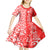Hawaii Kauai Island Kid Short Sleeve Dress Hibiscus Pattern Seamless Tribal Simple Red LT03 - Polynesian Pride