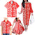 Custom Hawaii Kauai Island Family Matching Off Shoulder Long Sleeve Dress and Hawaiian Shirt Hibiscus Pattern Seamless Tribal Simple Red LT03 - Polynesian Pride