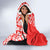 Custom Hawaii Kauai Island Hooded Blanket Hibiscus Pattern Seamless Tribal Simple Red LT03 - Polynesian Pride