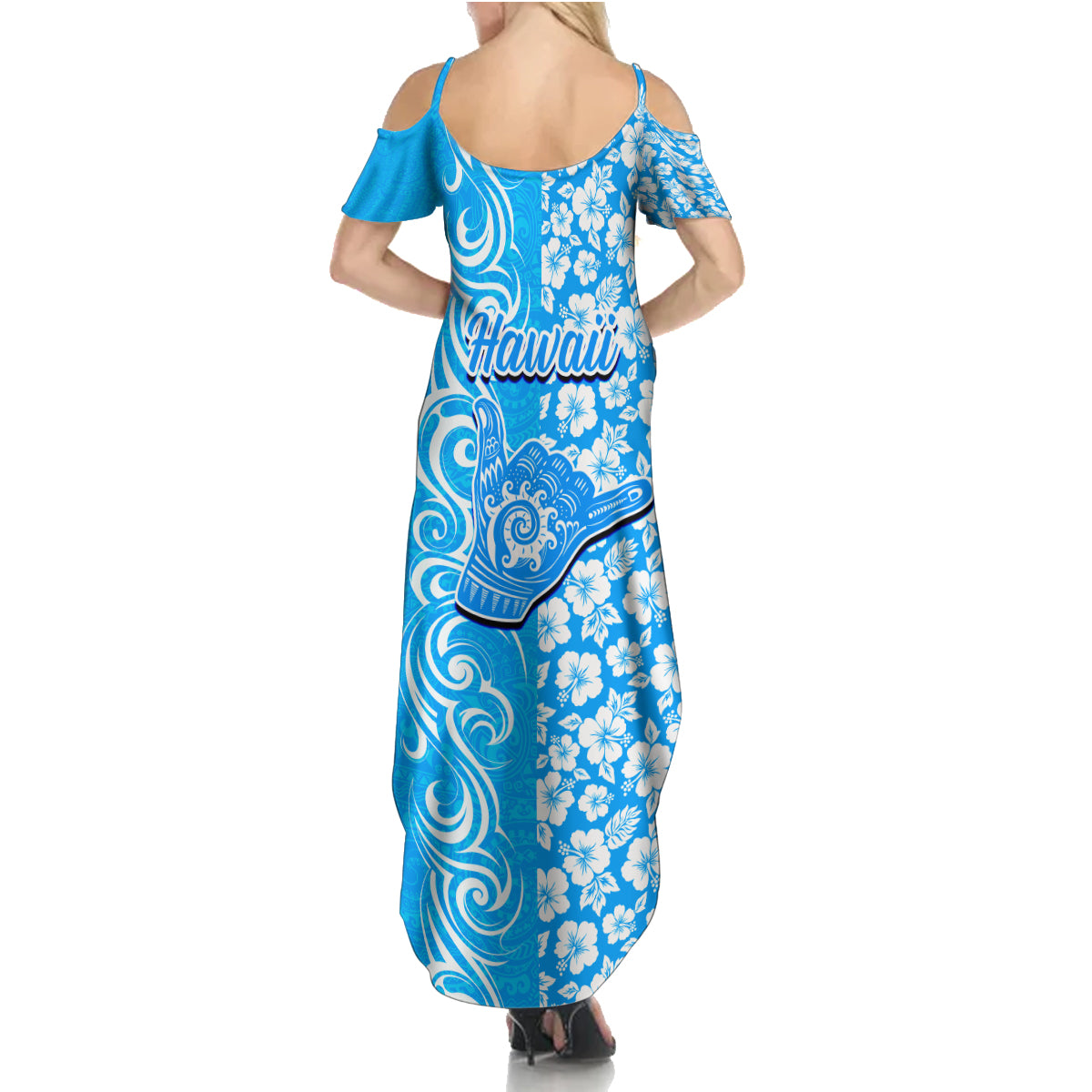 white christmas dresses Petal Pink Hawaiian Meaaloha Muumuu Dress with Sleeves main image 0