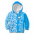 Hawaii Kauai Island Kid Hoodie Hibiscus Pattern Seamless Tribal Simple Blue LT03 Blue - Polynesian Pride